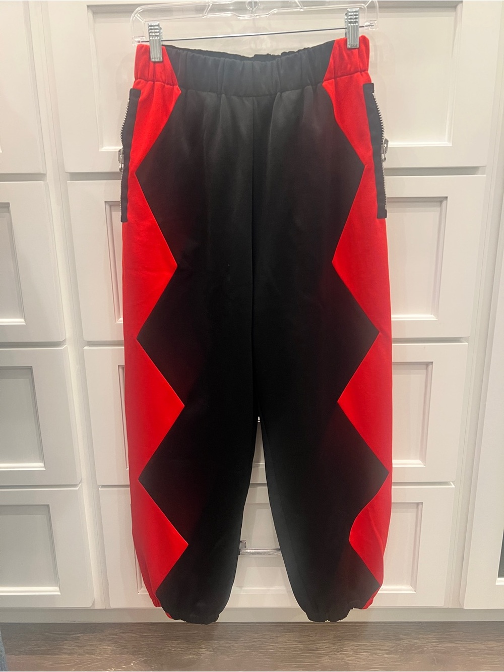 Gucci Black Mesh Sweatpants with Blue Bunny Logo Patch